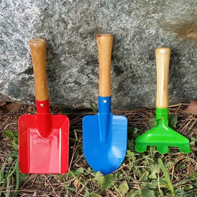 3P 텃밭용 미니 삽 세트 미니삽 플라스틱눈삽 가드닝, 1개