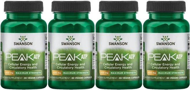 스완슨 Peak ATP 멕시멈 스트렝스 400mg 30 베지캡슐, 4개, 30정 - 쿠팡