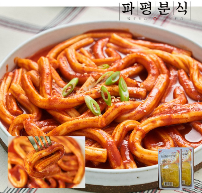 파평분식 순한 매운 로제 츄러스떡볶이 2인분 택 1 (미니단무지6팩증정)각 350g 밀키트 떡소스 혼합, 로제떡볶이2인 3세트, 2개, 1.41kg