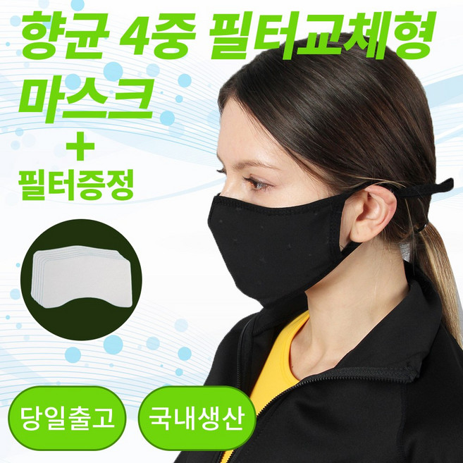 면 마스크 필터 교체형 4중 입체마스크 교체필터 기본20매포함 국내생산, 1개