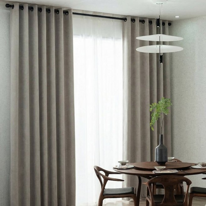 바람소리 99% 빛차단 암막 커튼 인테리어 아일렛형 구김없는 호텔식 커텐