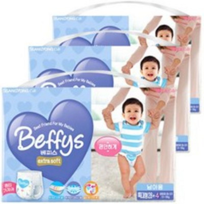 베피스 엑스트라 소프트 팬티형 기저귀 남아용, 288매, 특대형(XL)