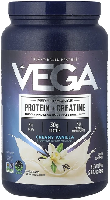 새해 건강을 선물하세요 Vega 식물성 운동 능력 단백질 + 크레아틴 크리미 바닐라 960g(2lb 1.9oz) 특별관리진행, Vega식물성운동능력단백질크레아틴크리미바닐라960g2l, 960g, 1개 - 쿠팡