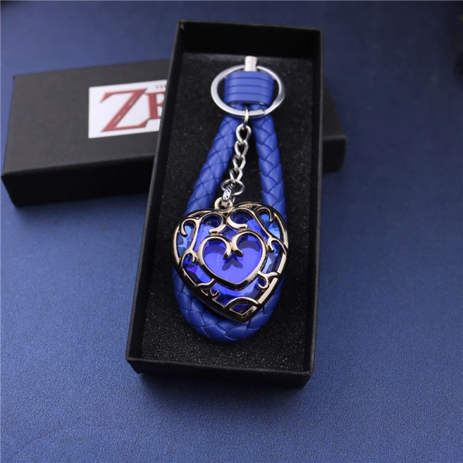 젤다의 전설 열쇠고리 마스터 소드 하이랄 방패 등 26종 선물 추천, 1개, 블루 하트