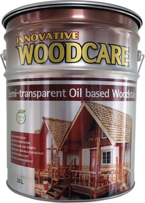 우드케어 오일스테인 20리터 목재보호용 도료 (진밤색), 1개