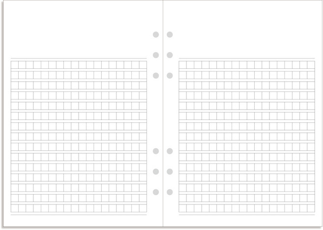 데이스테이션 A5 6공 필사노트 그림일기 원고지 감성 속지, 120g