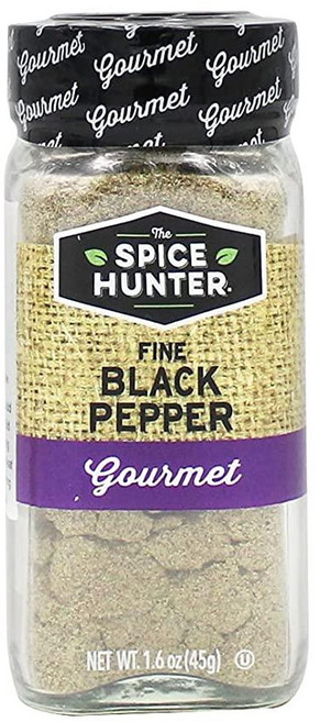 Spice Hunter The Arrowroot 그라운드 59.5g(2.1온스) 화살뿌리 그라운드 59.5g(2.1온스) (6팩), 블랙 페퍼 파인 그라운드, 45g, 1개