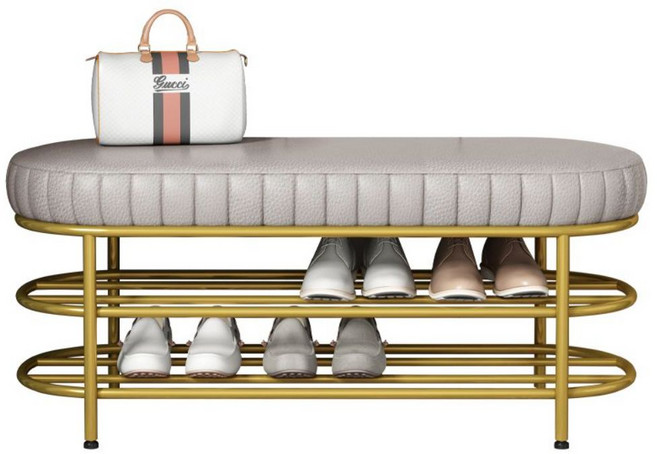 벨벳 현관 벤치 라운지 매장 신발장 대기의자 실내 등받이없는 수납스툴, 3박스, 그레이 80cm