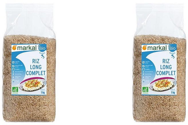 MARKAL Long brown rice 마칼 롱 현미쌀, 2개, 1kg