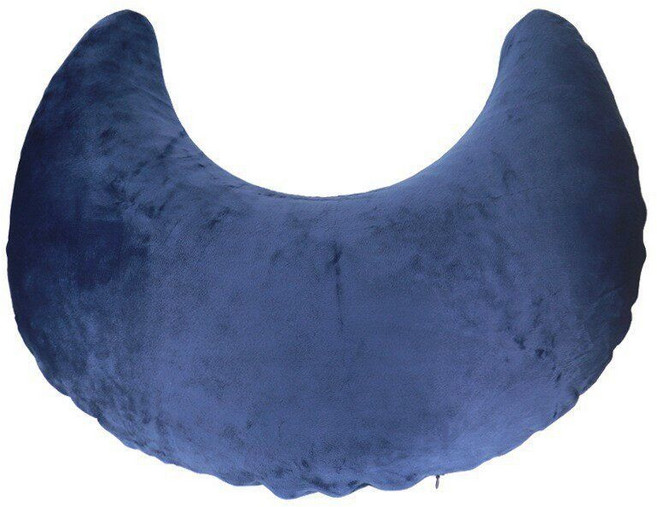 반달형 쿠션 휴대용 미용실 수유 공기 주입 베개 팔 필로우, 파란색