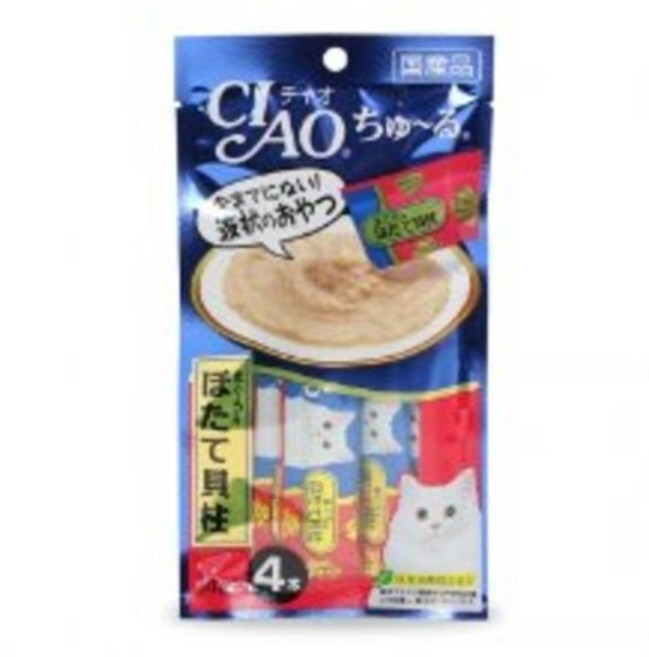 이나바 챠오츄르 참치+조개관자(4SC-77)(14gx4개입, 혼합맛(참치/관자), 56g, 1개