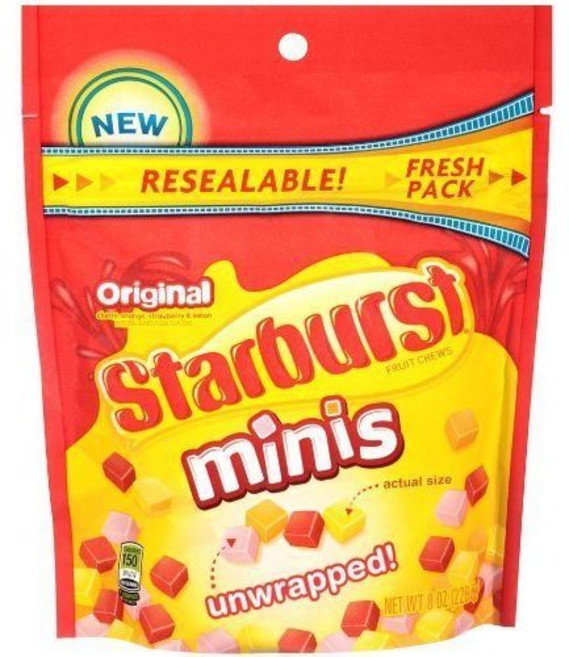스타버스트 오리지널 미니 캔디 227g 백 (4팩) Starburst Original Minis Candy 8oz Bag (Pack of 4), 1개