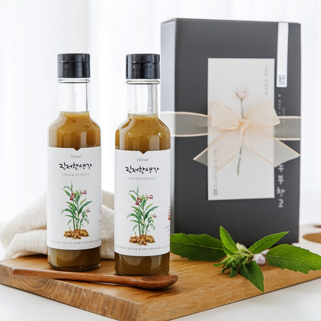 농부창고 [물한방울 넣지않은] 생강청 수제 생강차 선물세트, 2개입, 1세트, 220g, 220g