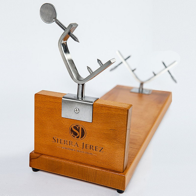 원목 하몽 거치대 홀더 햄 족발 슈바인 학센 진열 랙, 브라운 (로고 있음), 1개