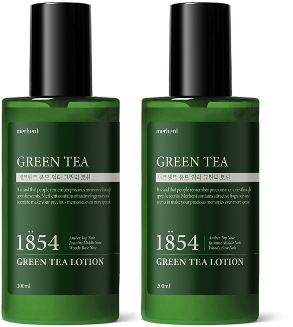 1+1 메르헨트 그린티 대용량 로션 에멀젼 200ml 남성 남자 에멀전 이멀젼 수분 크림 보습 진정, 2개