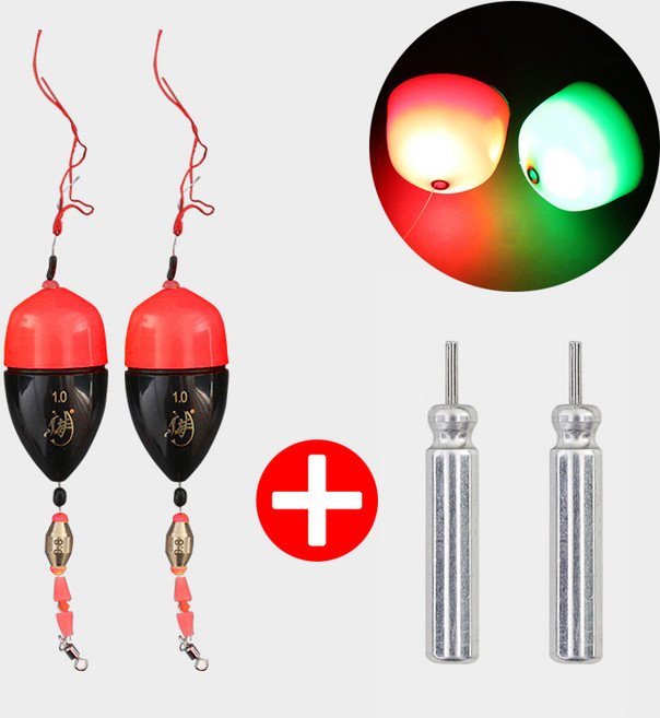 전자구멍찌 완벽채비세트 바다낚시, 1세트, 형광 주황-1.5호