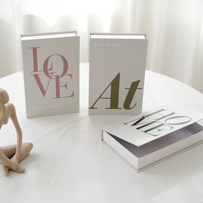 헤이띵스 모형책 수납함 리모컨 소품 정리함, 1. LOVE