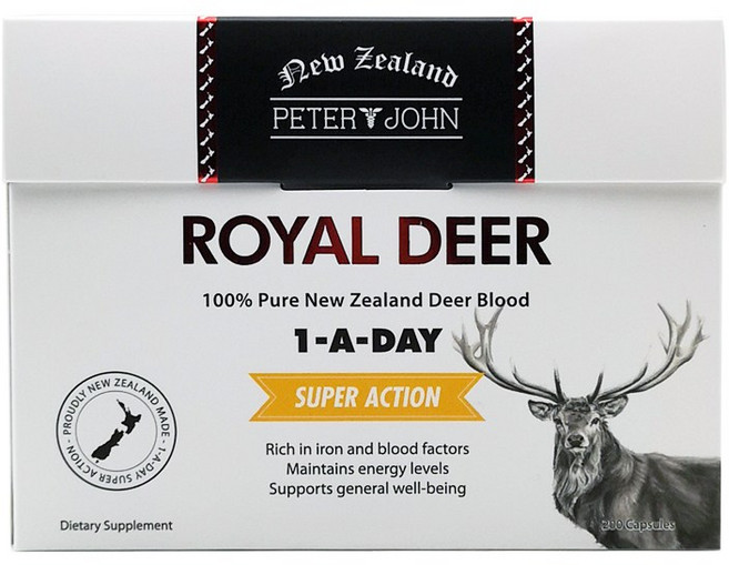 피터앤존 로얄디어 녹혈 녹용 청소년영양제 철분영양 / PETER&JOHN ROYAL DEER, 6개, 200정