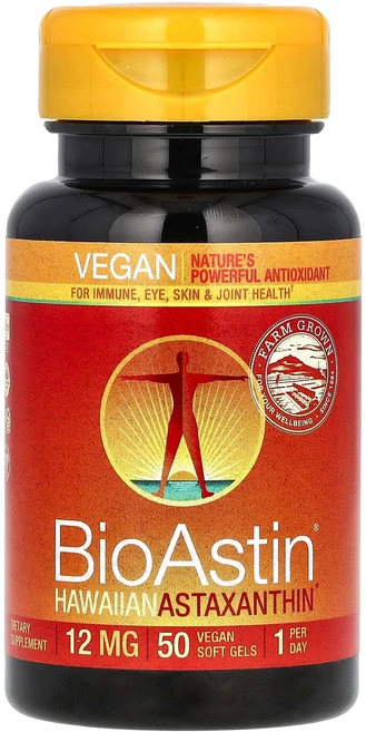 Nutrex Hawaii BioAstin 하와이 아스타잔틴 12mg 비건 소프트젤 50정, 1개 - 쿠팡