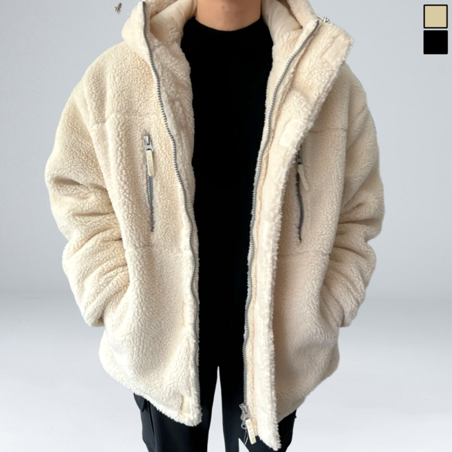 이브컴퍼니 울트라 헤비 양털 후드 집업 점퍼 - 3color (3208)