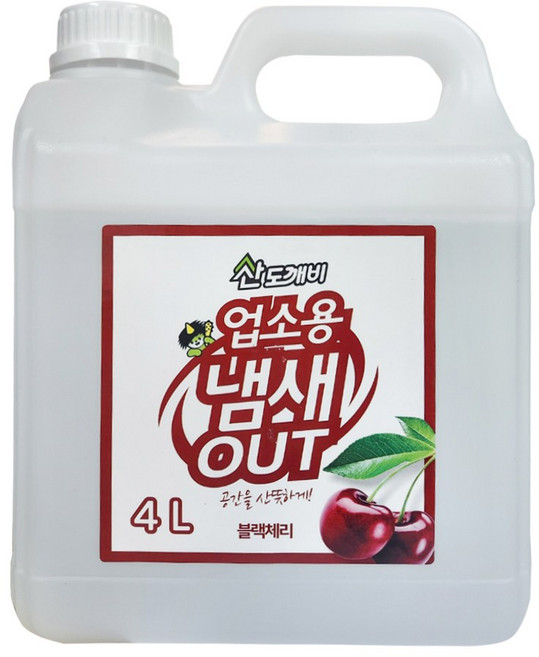 산도깨비 업소용 냄새아웃 탈취제 실내용 4000ml, 4L, 1개, 블랙체리