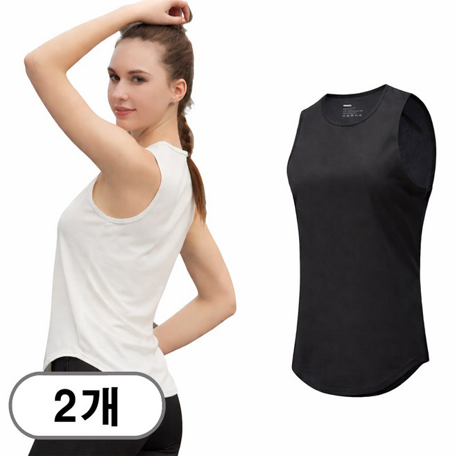 차쿠 1+1 여성 러닝 나시 메쉬 민소매 마라톤 조깅 달리기 나시 시원한 쿨 조끼