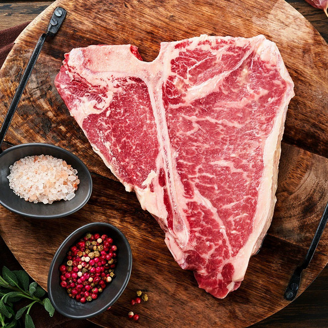 티본 엘본 스테이크 T본 L본 캠핑고기 꽃갈비 채끝 안심, T본 스테이크, 550g, 550g, 1개