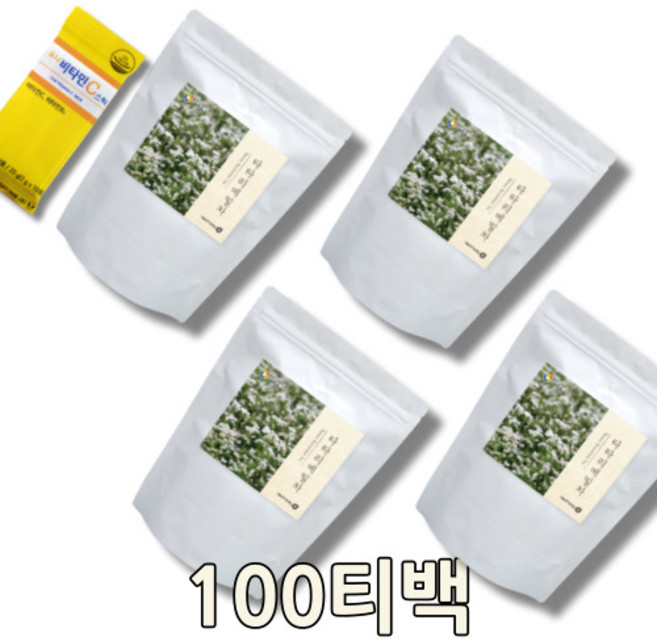 쓴메밀차 매밀차 카페인없는차 타타리메밀 흑메밀차 타타리메밀차 타타리, 4개, 100개입, 1.2g