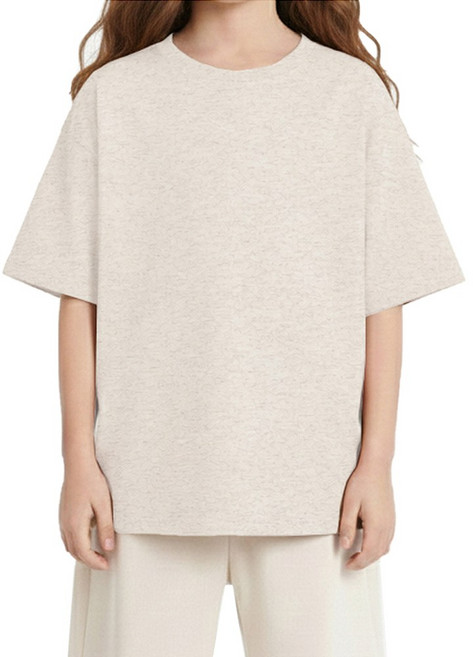 아이크레용 아동 주니어 20수 순면워싱 10컬러 박스핏 무지 반팔 티셔츠