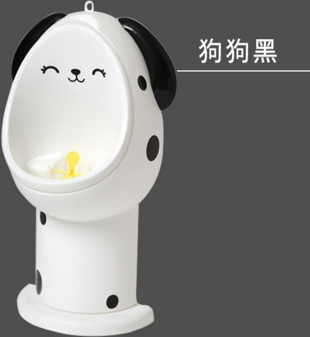 浦齊 兒童尿盆 學習便斗 火箭造型, 站式狗狗款黑色(贈掛勾):現貨