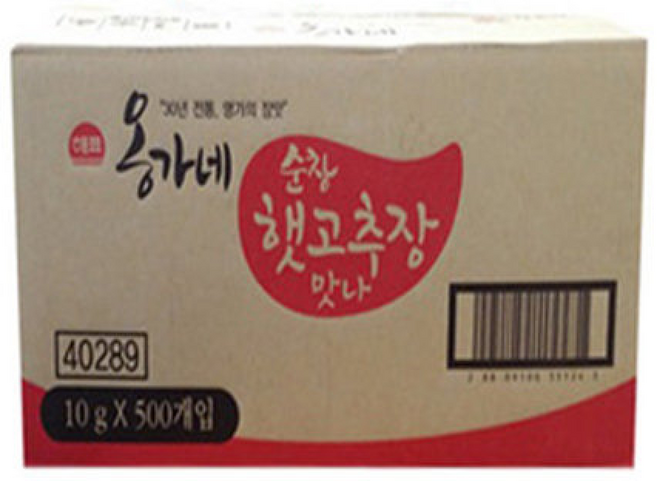 사조해표 옹가네 순창 햇고추장 맛나, 1개, 10g