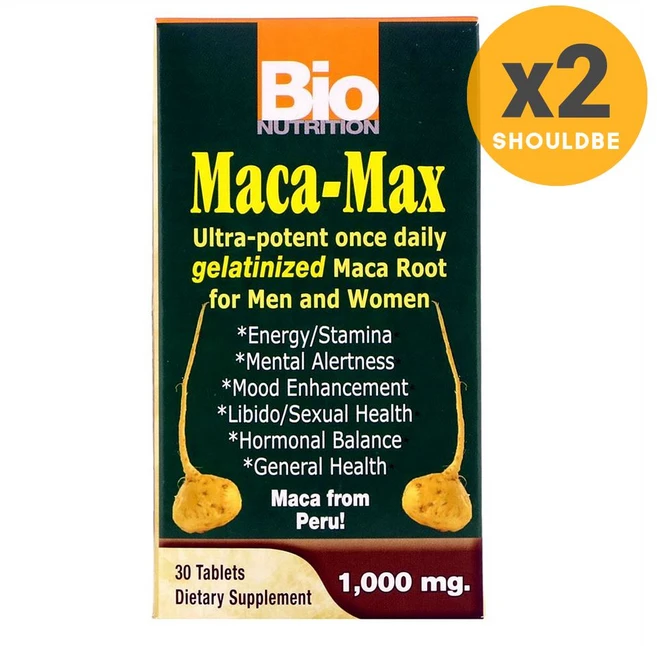 Bio Nutrition 마카 맥스 Maca Max 1000mg 30정, 2개 - 쿠팡