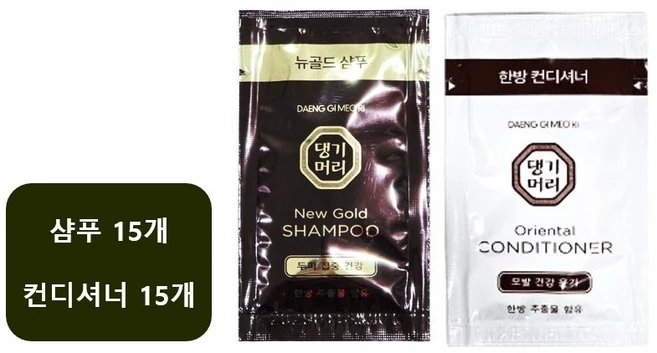 일회용 10ml 댕기머리 샴푸15개+린스15개(컨디셔너) 총30개 여행용 1회용 - 쿠팡