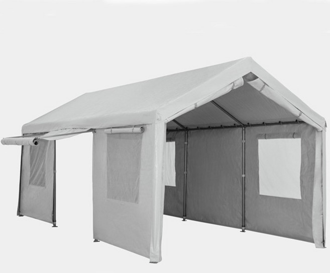 코스트코 차량용 대형 간이천막 2 야외 차고 주차천막 주차장 쉘터 임시차고, 그레이