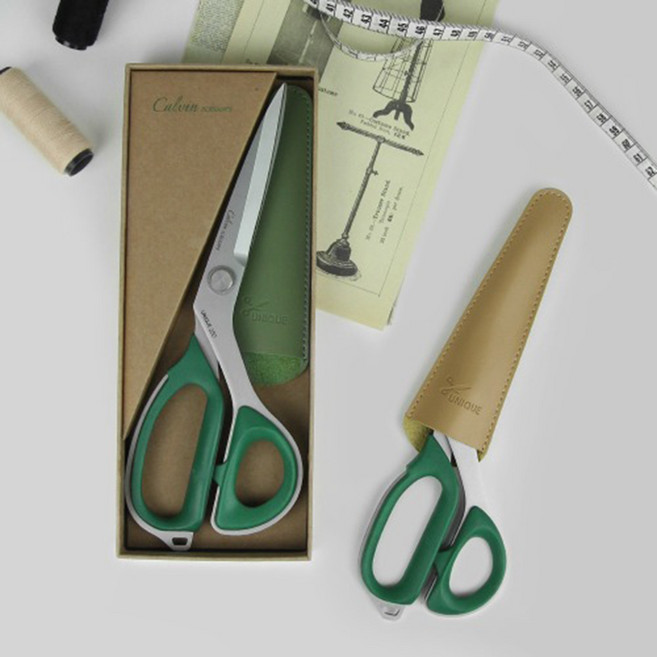 유니크 재단가위 캘빈가위 독일 탄소강 최강 절삭력 자수 재단용 가위, 230mm, 1개