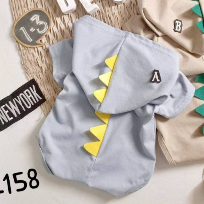 Abby & Babysuit 短袖恐龍造型連身裝 寶寶夏季包屁衣