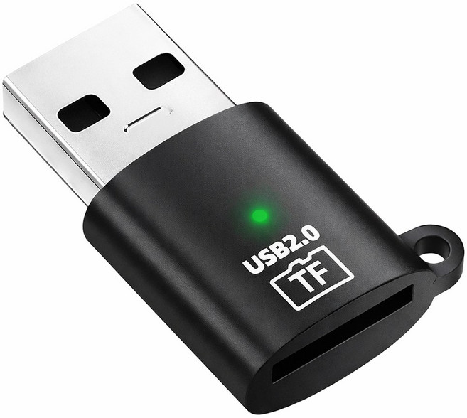 USB 2.0 TF讀卡機, 黑, 1個