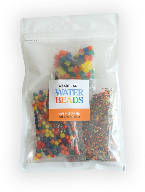 디어플레이스 수정토 워터비즈 개구리알 젤리소일 사각 3종 세트, 1세트