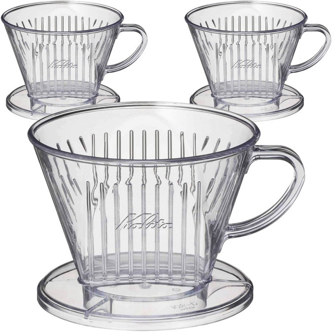 칼리타 플라스틱제 커피드리퍼 102-D 2-4인용, 3개, 0ml