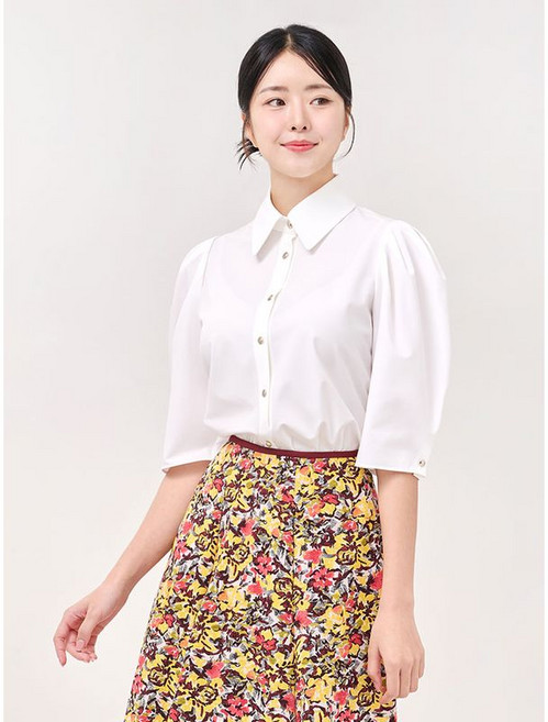 미니멈 벌룬 턱 슬리브 블라우스 MYCGWB7110