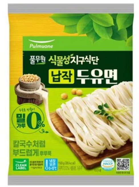 풀무원지구식단 납작두유면, 150g, 10개