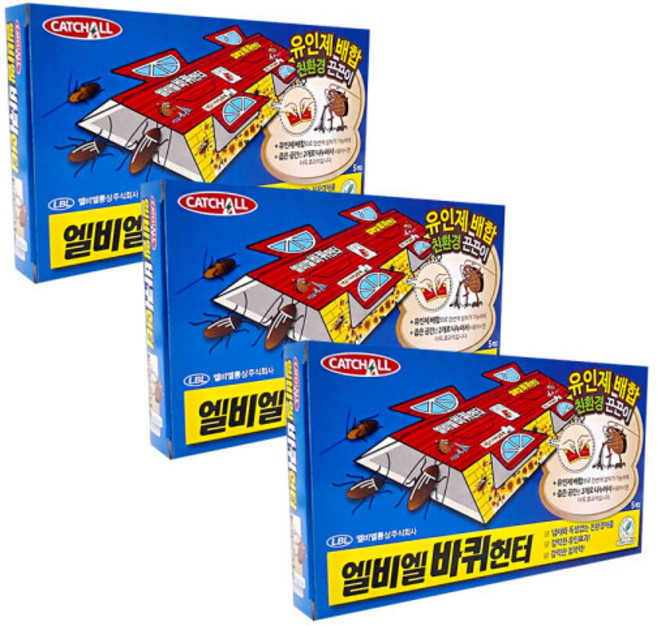바퀴헌터 바퀴벌레 끈끈이 트랩, 20g, 15개