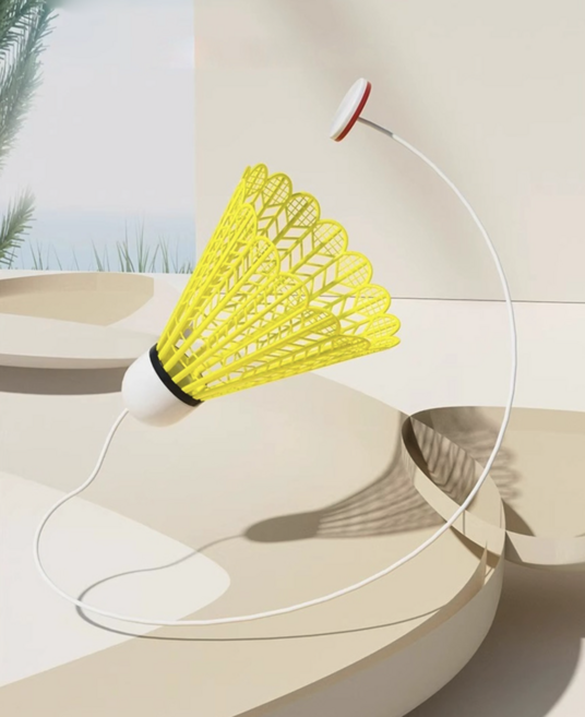 혼자서도 배드민턴 가능! 돌아오는 리턴 셔틀콕 실내 연습용 3개입 세트, 형광색, 1개