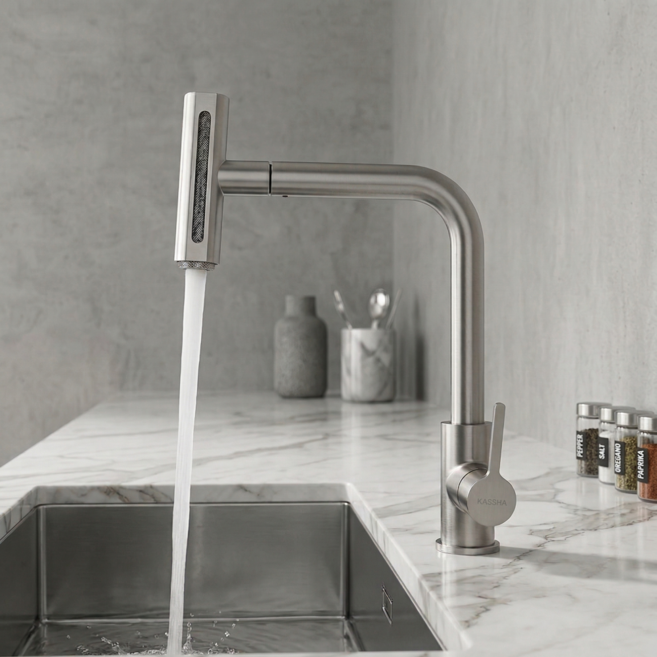 다기능 주방 수전 G7N 무광니켈 에떼르노수전 4WAY, 1개