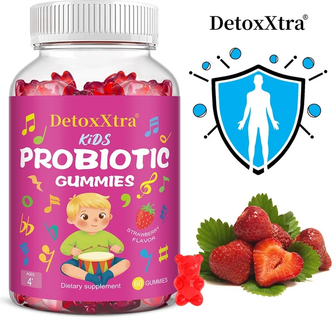 어린이 프로바이오틱스 젤리 소화 및 면역기능 지원 장내 세균총 조절 장 및 복부팽만 완화, 1개, 60회분 - 쿠팡