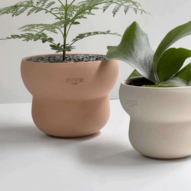 앙비까사 구름 토분, 1개, 피치