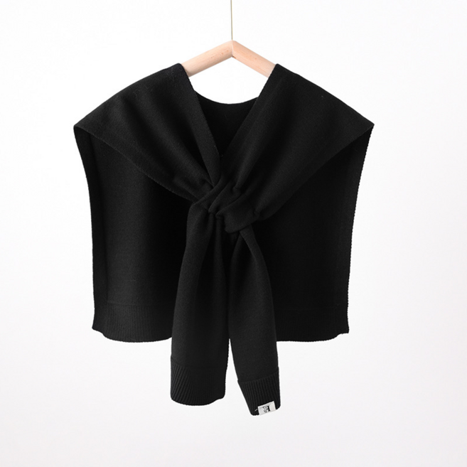 여성 어깨 니트숄 페이크 레이어드 가디건 어깨숄 어깨니트 어부바