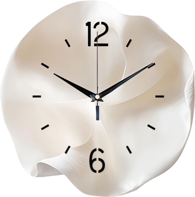 YAPOGI 비단 스타일 북유럽 스타일 무소음 벽시계, 30×30CM