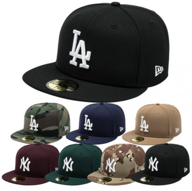 뉴에라 모자 야구 캡 베이직 사이즈캡 데일리 캐주얼 피티드캡 59FIFTY 플랫 바이저