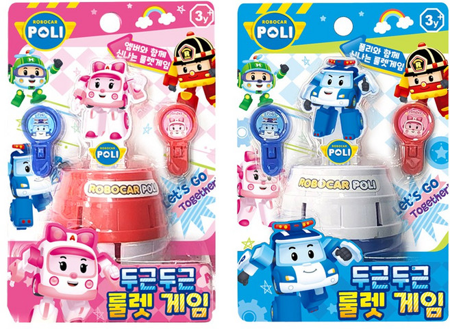 로보카폴리 룰렛게임 2종 엠버 폴리 키즈 장난감, 폴리(파랑), 1개